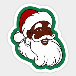 Afro Santa Sticker